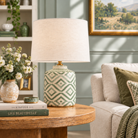 Sage Ceramic Lamp & Shade