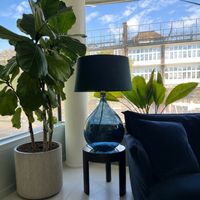 Oversize Blue Glass Lamp