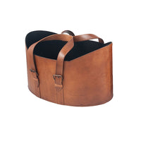 Brown Leather Storage Baskets