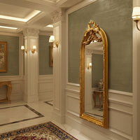 Ornate Gilt Swag Mirror in classic gold frame