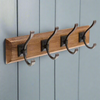 Iron Hooks on Wooden Base - 4