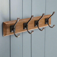 Iron Hooks on Wooden Base - 4