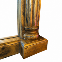 Large ornate wooden gilt column mirror frame