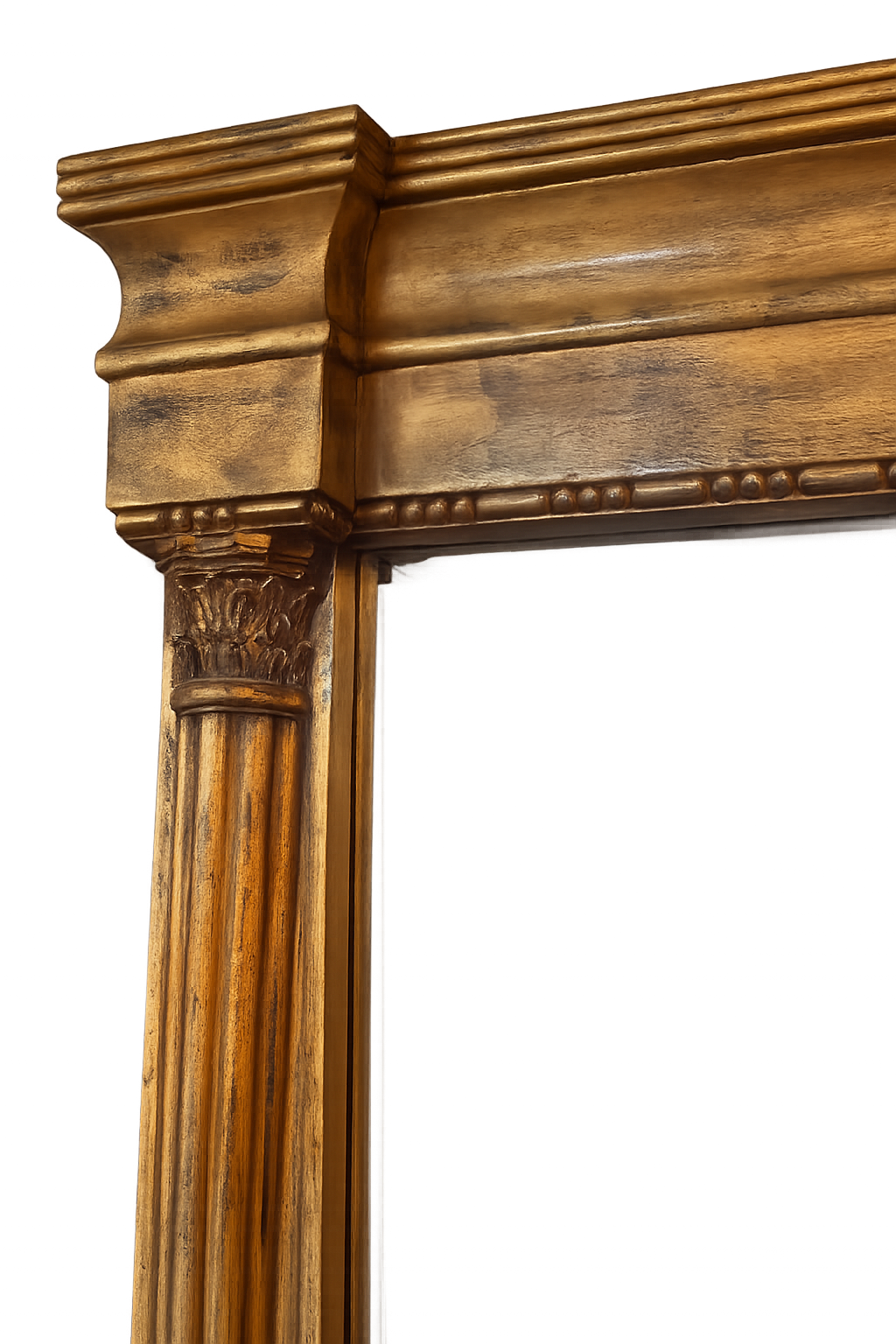 Oversized Wooden Gilt Column Mirror wall decor