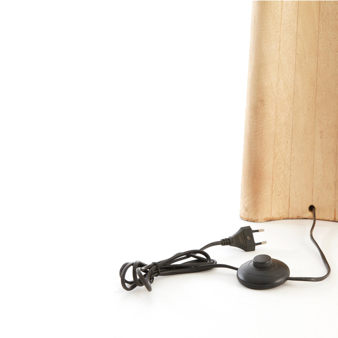 Large Natural Wood Floor Lamp Base -