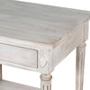 Off white classic one drawer bedside with lower shelf and reeded legs. This is a timeless table crafted individually to the highest quality and the perfect off white, pale grey washed colour that will suit so many interiors. Functional with a drawer and lower curved shelf.