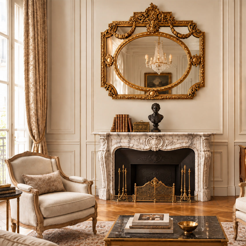 Ornate Swag Overmantle 115 x 112