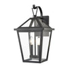 Matt black outdoor wall light, lantern style,perfect period home outdoor light, classic and welcoming.