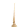 Tall natural wooden floor lamp base with a smooth tapered shape and light wood finish.
