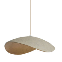 Plaster gilt wave pendant light
