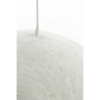 Detail of the textured plaster exterior of wave pendant light