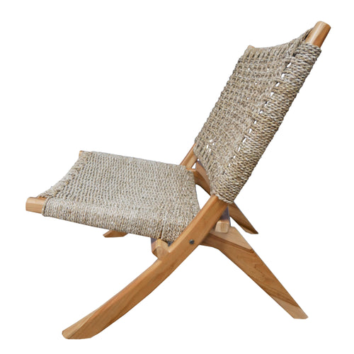 Low Folding Chair - Rattan - 80cm