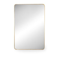 Rectangular Gold Mirror Overmantle