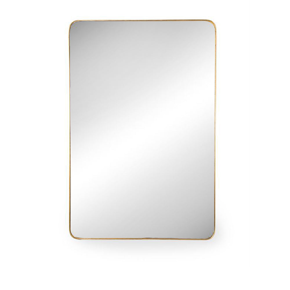 Rectangular Gold Mirror Overmantle