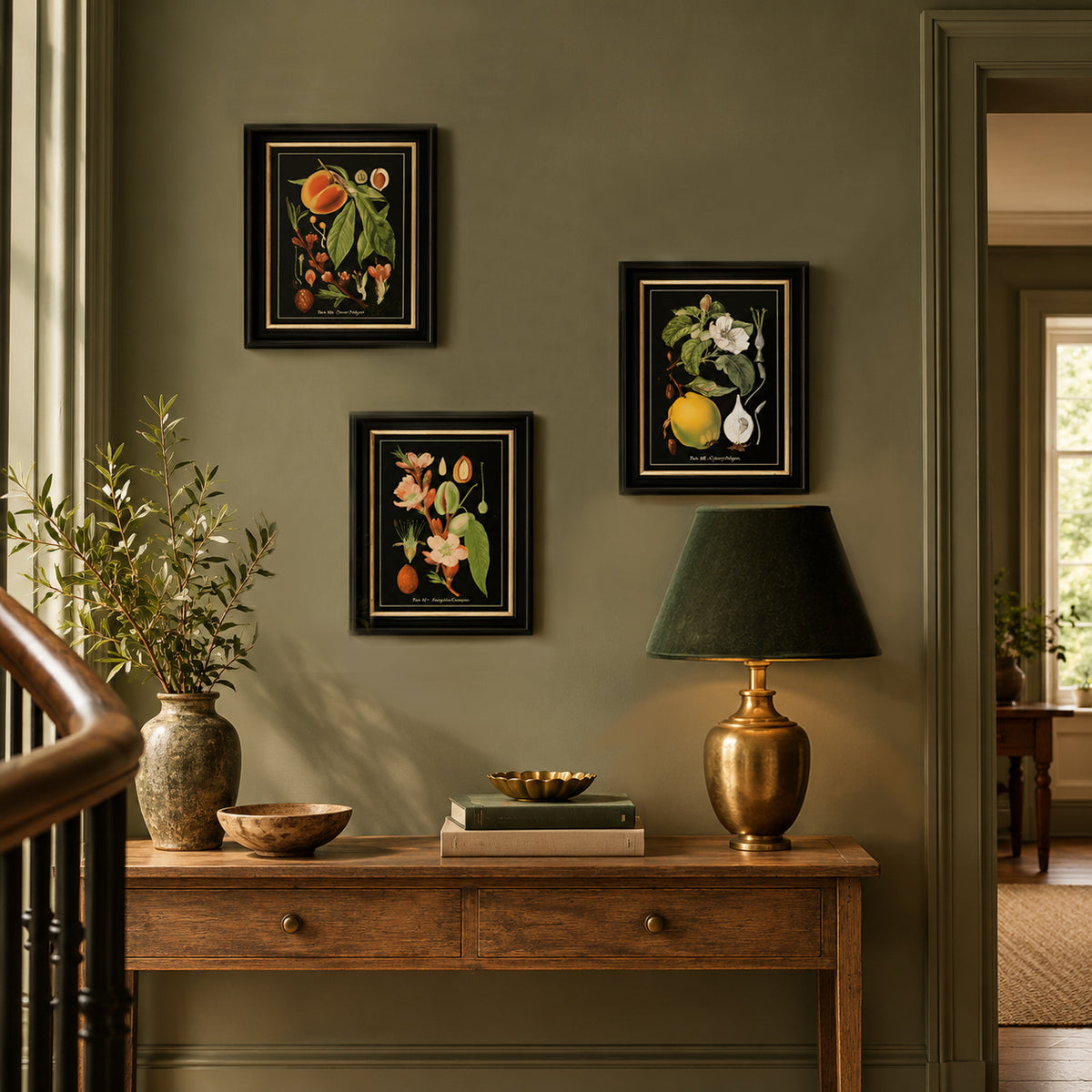 Set of Three Vintage Botanical Wall Art Prints