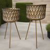 Set Of Two Metal Plant Stands