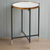 Large Side Table With Mirrored Top 71 cm