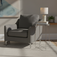 Tall Silver Mirrored Side Table