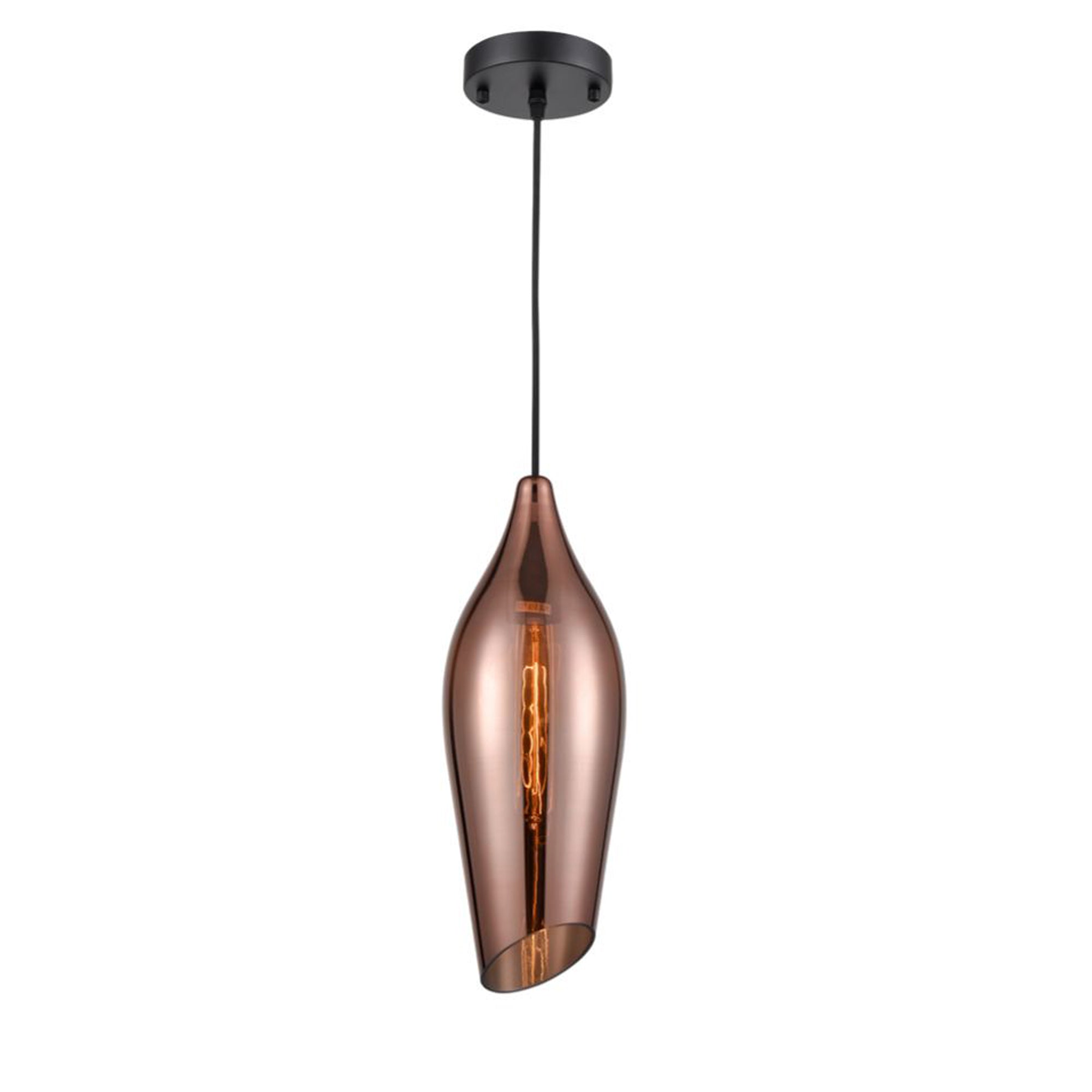 Long Aerial copper glass pendant , perfect island pendant. Long asymmetric design contemporary. These jewelled coloured lights are perfect over a kitchen island.