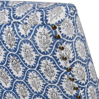 A blue and grey paisley cotton fabric chair with limewashed turned legs. A really pretty occasional chair which will pop in any interior. The colour would work in most modern and period himes, to brighten a corner in a bedroom or living room where extra seating is always a bonus. 