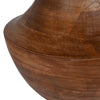 Absolutely beautiful wooden lamp with a distinctive black and white woven shade. A statement lamp if ever the was one. A really large base set off perfectly by the intricate handwoven shade, great on a sideboard or large console table. The black and white colour of the shade compares beautifully with the deep patina of the wood on the base.