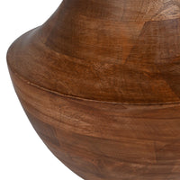 Absolutely beautiful wooden lamp with a distinctive black and white woven shade. A statement lamp if ever the was one. A really large base set off perfectly by the intricate handwoven shade, great on a sideboard or large console table. The black and white colour of the shade compares beautifully with the deep patina of the wood on the base.
