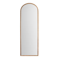Tall arched aged bronze mirror 170cm