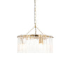 Simple,  classic, glass chandelier with gilt fitting, touch of luxury in your living room.