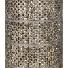 Tall lattice brass coloured umbrella stand, a really chic item for your hallway. Pierced metal gilt coloured stand, suitable for any hall to add a touch of grandeur.

H: 55 cm D: 23 cm