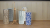 Tall lattice brass coloured umbrella stand, a really chic item for your hallway. Pierced metal gilt coloured stand, suitable for any hall to add a touch of grandeur.

H: 55 cm D: 23 cm