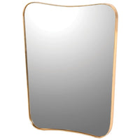 Gilt mirror with curved frame, the swept curved frame. Great bathroom or hall mirror.

H: 75 cm W: 60 cm
