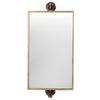 Perfect bathroom or wall dressing table mirror.&nbsp; A brass and bronze framed swivel mirror which can be hung vertically or horizontally. This mirror has metal work that has bronze and black distressed paintwork to the finish adding to it's overall industrial feel.