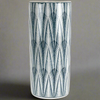 Ceramic Umbrella Stand - White & Blue