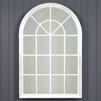 Small White Window Mirror 88 cm