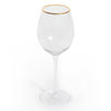 Set of 6 Wine Glasses With Gold Rim