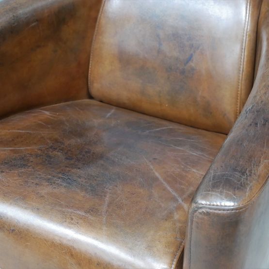 Small Leather Club Chair