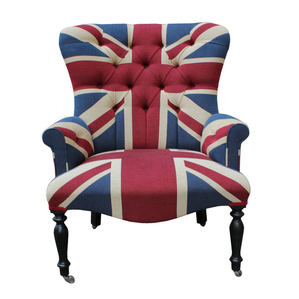 Large Button Back Union Jack Chair