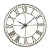 Large Silver Skeleton Clock