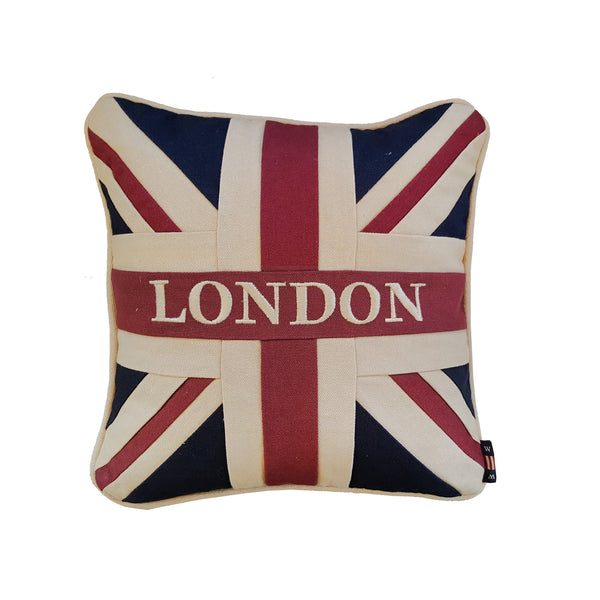 Small Square Union Jack Cushion - London 30 x 30 cm