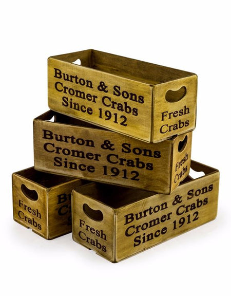 Vintage Vinyl Record Storage Boxes - Wooden Crates