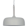 Light Grey Domed Metal Pendant W: 32 cm