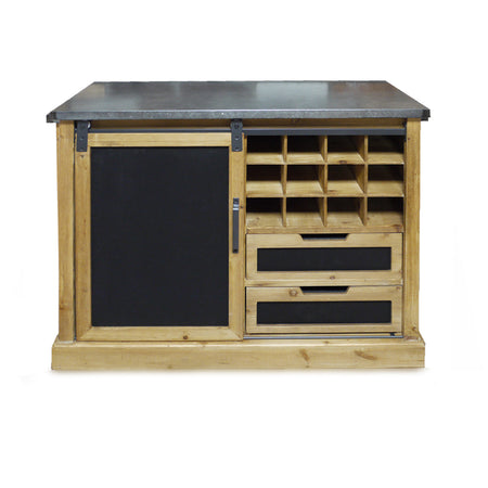 Cabinet - Wood and Metal - 92cm