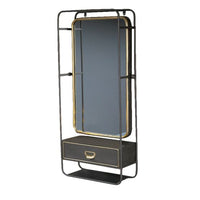 Metal Mirror with Drawer - 100cm