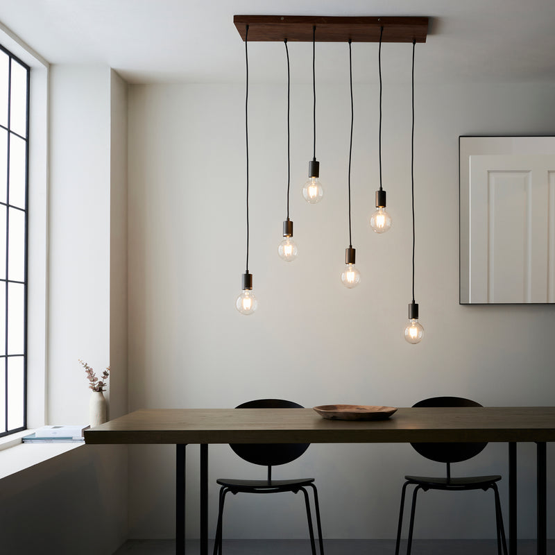 Six Light Linear Pendant 80cm