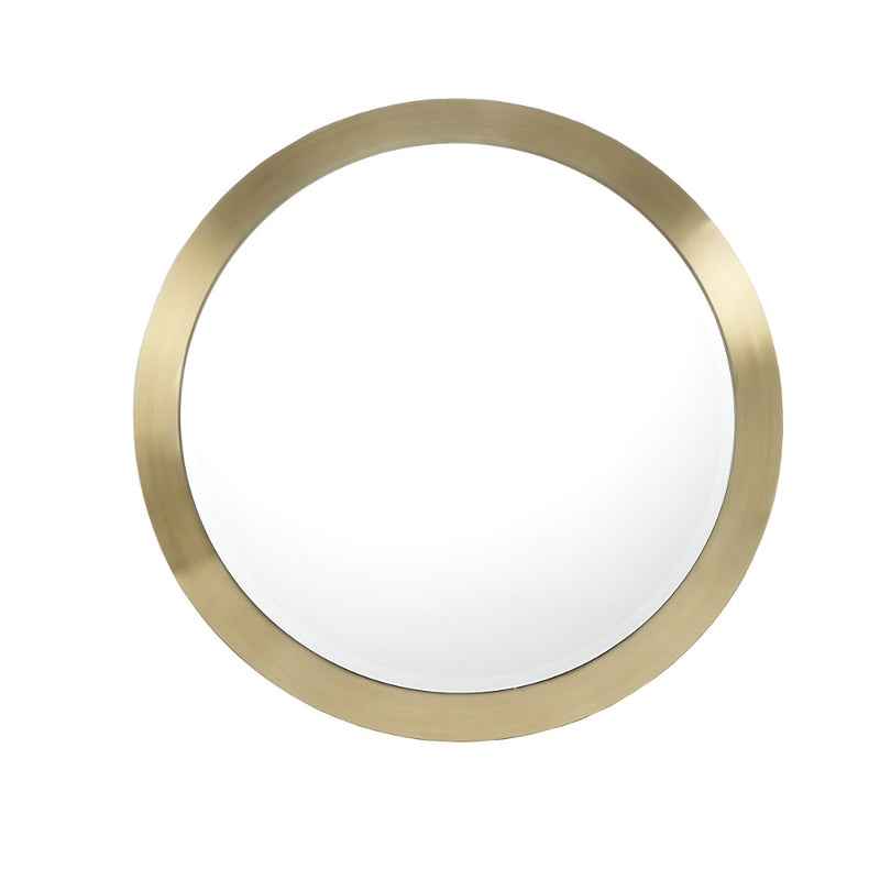 Brushed Brass Circular Mirror 75 cm