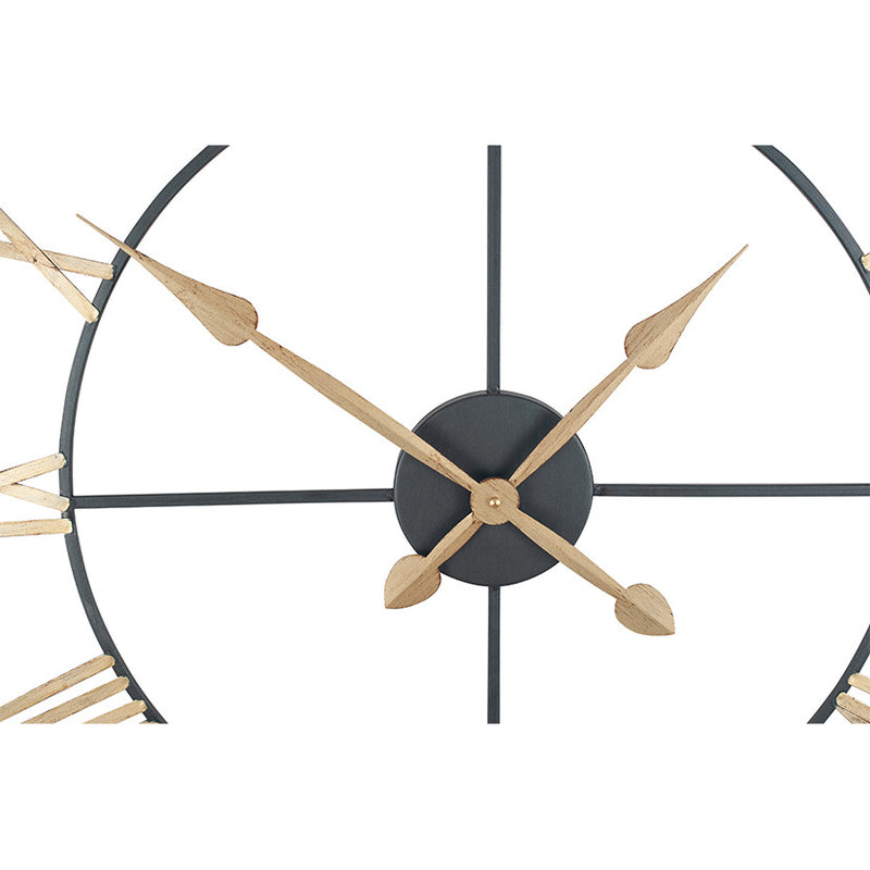 Black & Gold Skeleton Clock 80 cm