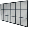 Tall Black Window Mirror 18 panes 180 cm