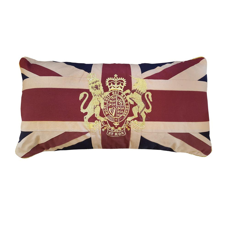 Large Union Jack Cushion - Crest 76 x 38 cm