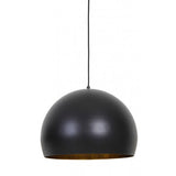 Inner Gold & Matted Black Round Hanging Lamp