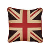 Plain union jack canvas cushion with vintage look and attractive piping.&nbsp; Polyester filling included.